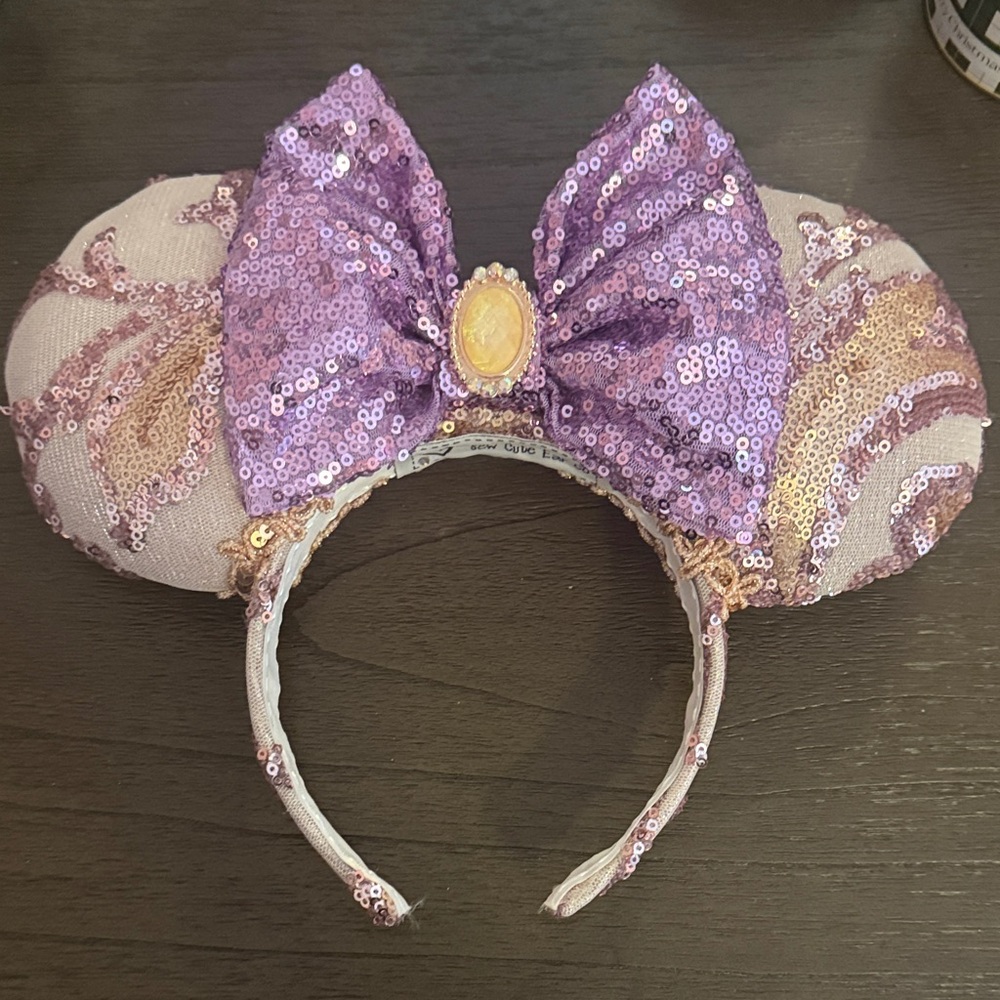 Purple Rapunzel Sequin Minnie Mouse Ears Headband